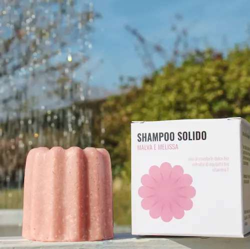 Shampoo solido alla malva e melissa